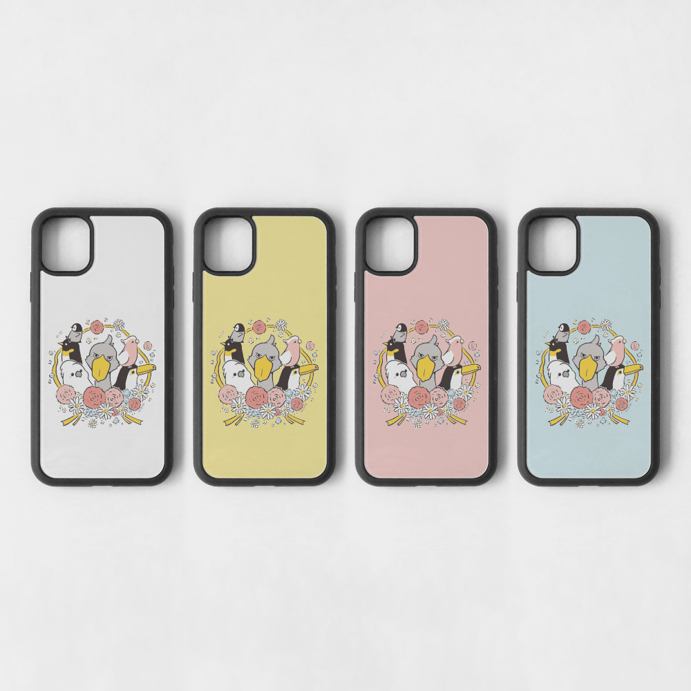 スマートフォンケース カーネーション 母の日 Ribbon with Carnation 大きな鳥