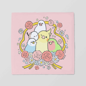 ミニタオル ハンカチ カーネーション 母の日 Ribbon with Carnation 小さな鳥