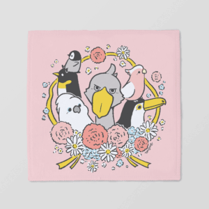 ミニタオル ハンカチ カーネーション 母の日 Ribbon with Carnation 大きな鳥