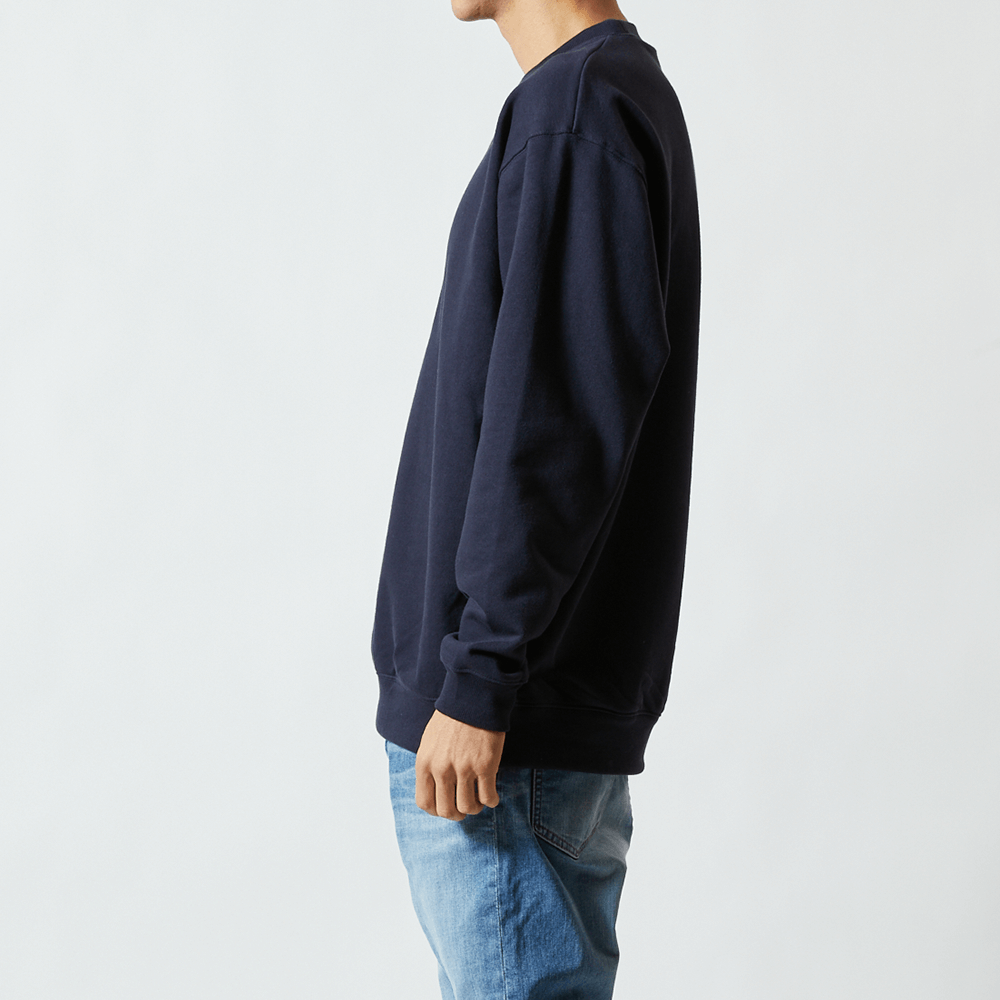 クールネック スウェット 男性モデル 182cm