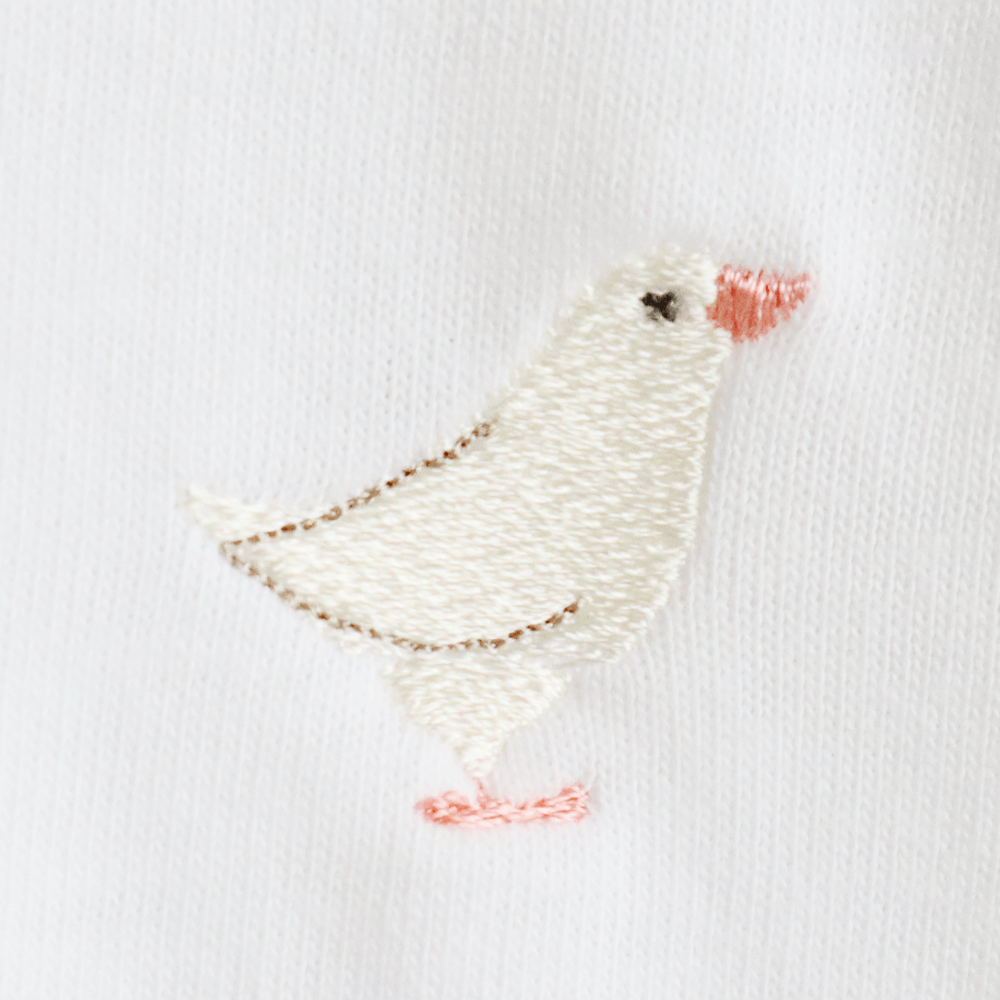 白文鳥  刺繍 Tシャツ BIRDSTORY