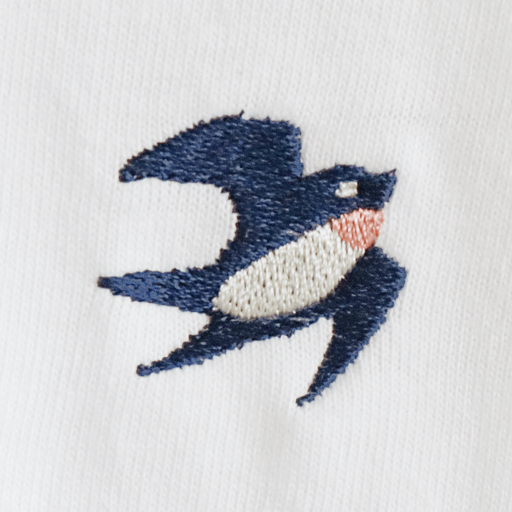 ツバメ 燕 swallow 刺繍