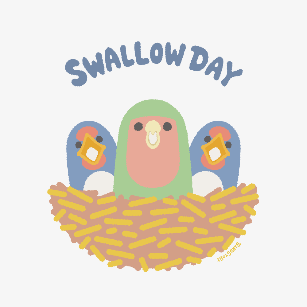 SWALLOW DAY つばめとコザクラインコ