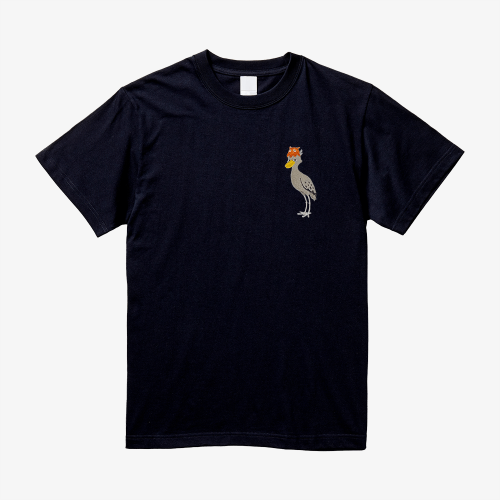 刺繍Tシャツ ネイビー