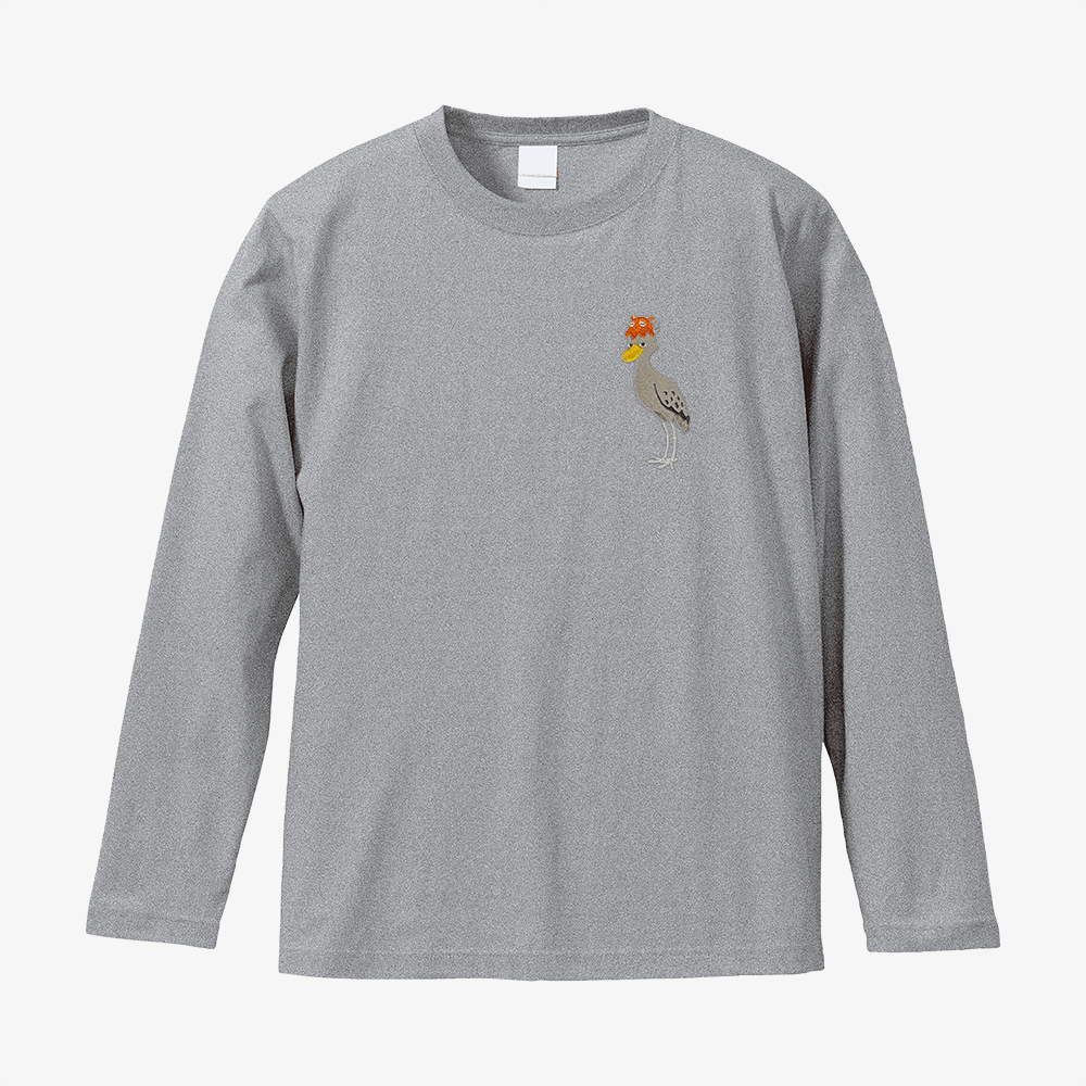 長袖刺繍Tシャツ ミックス