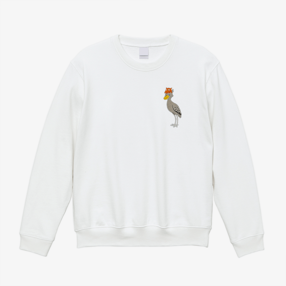 刺繍スウェット ホワイト