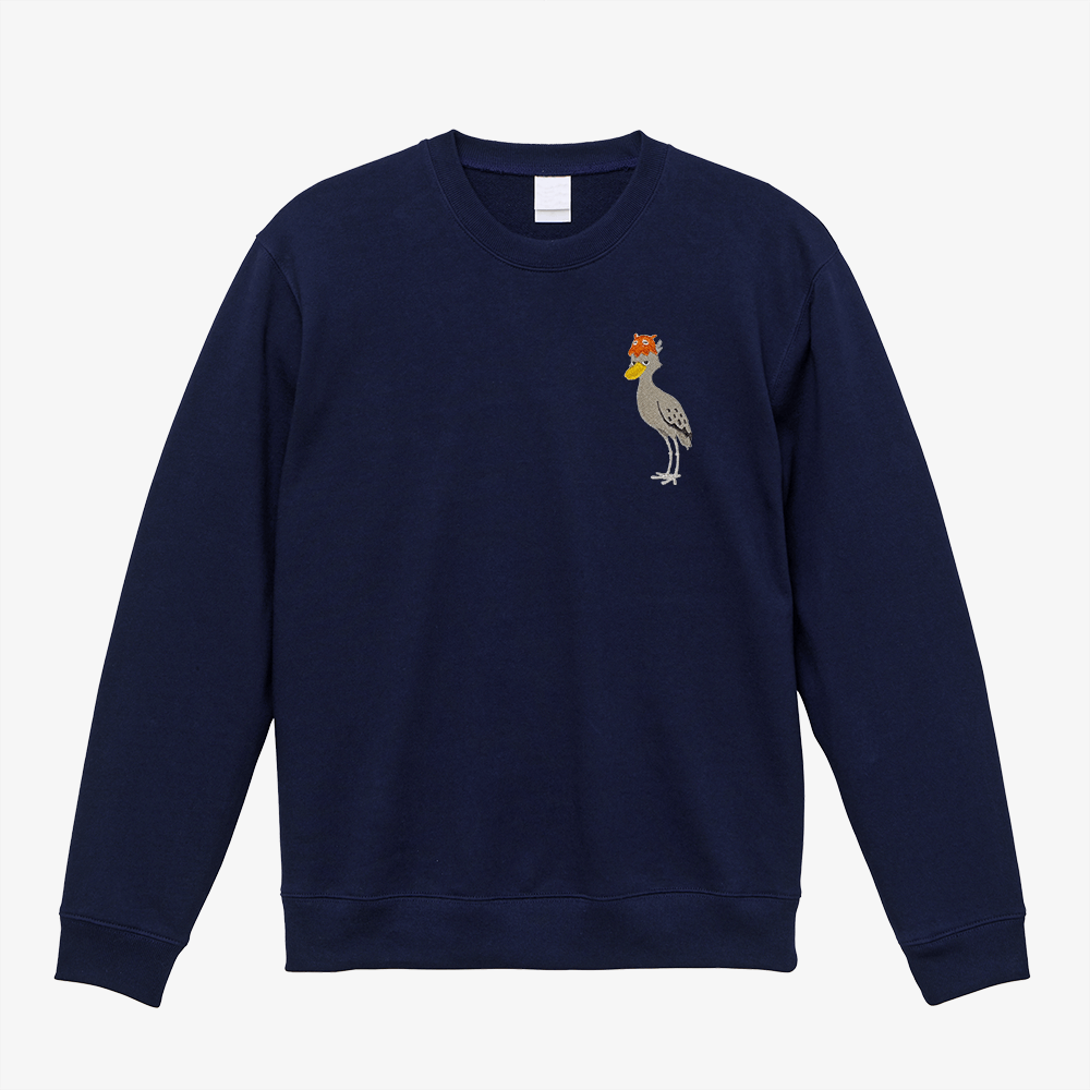 刺繍スウェット ネイビー