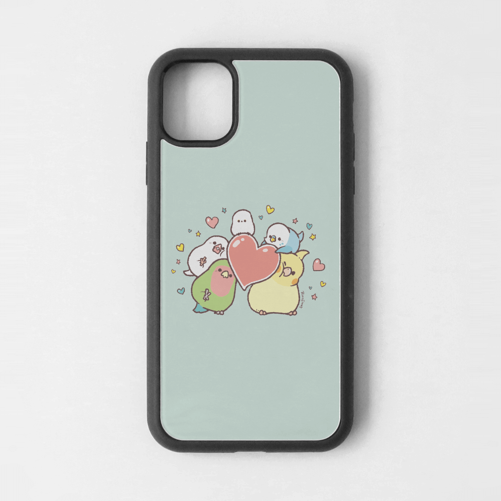 iPhoneカバー ブルー