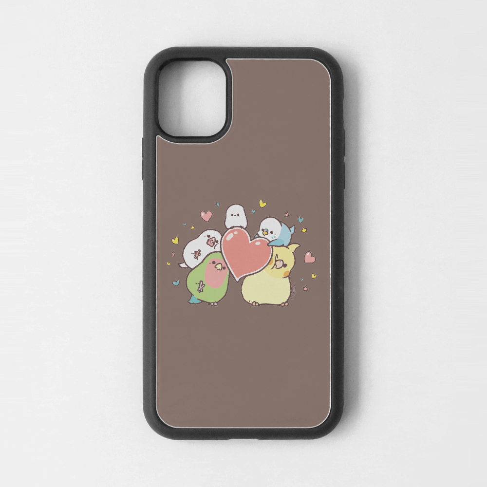 iPhoneカバー ブラウン