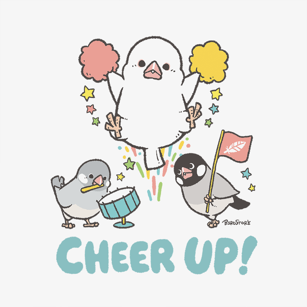 トートバッグ コンパニオンバードチアリーダーズ ファイト! 文鳥