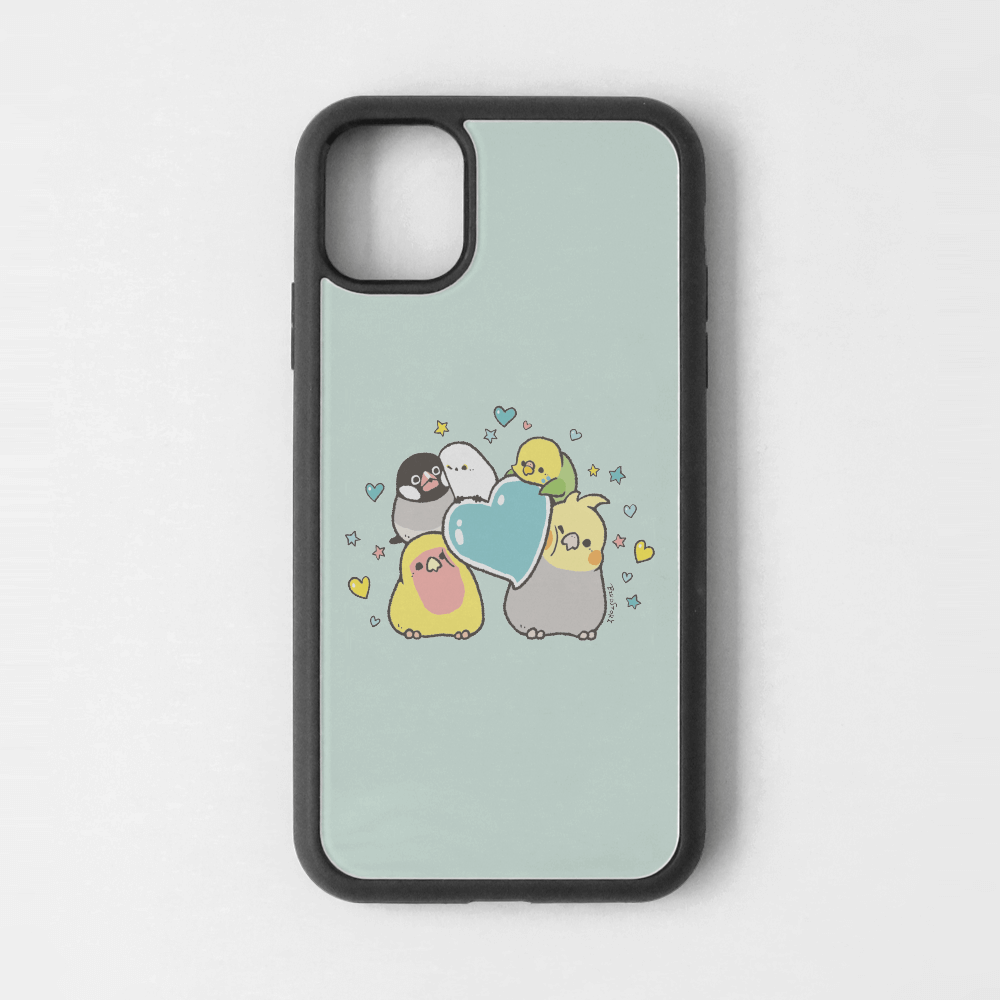 iPhoneカバー ブルー