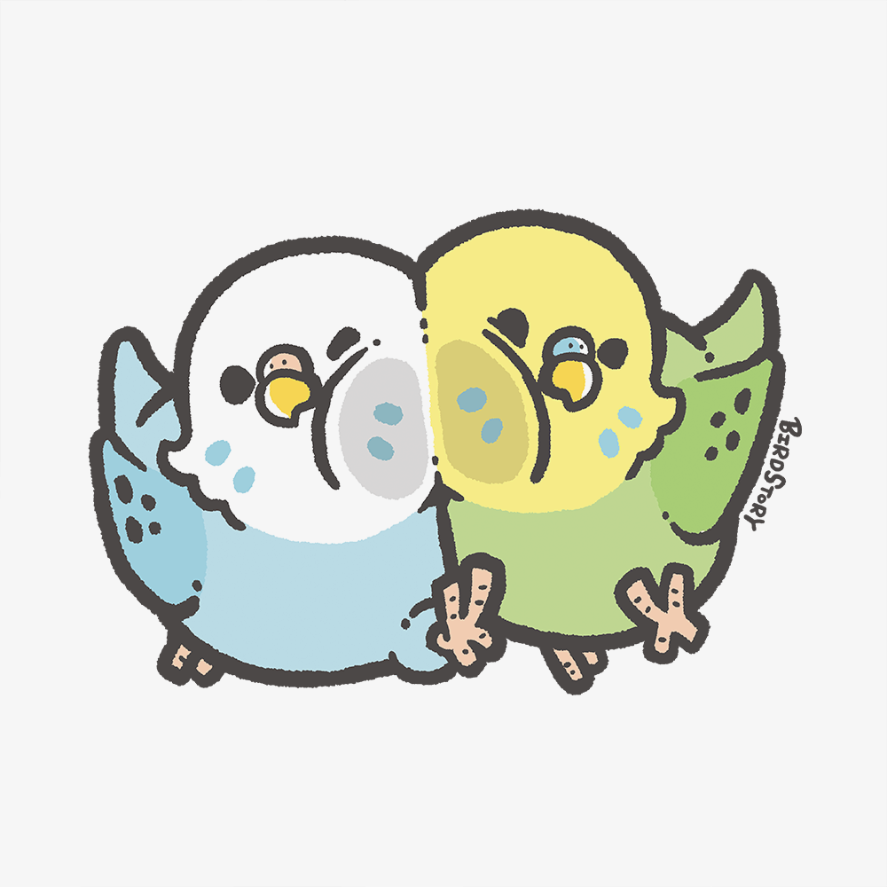 トートバッグ むぎゅ セキセイインコ