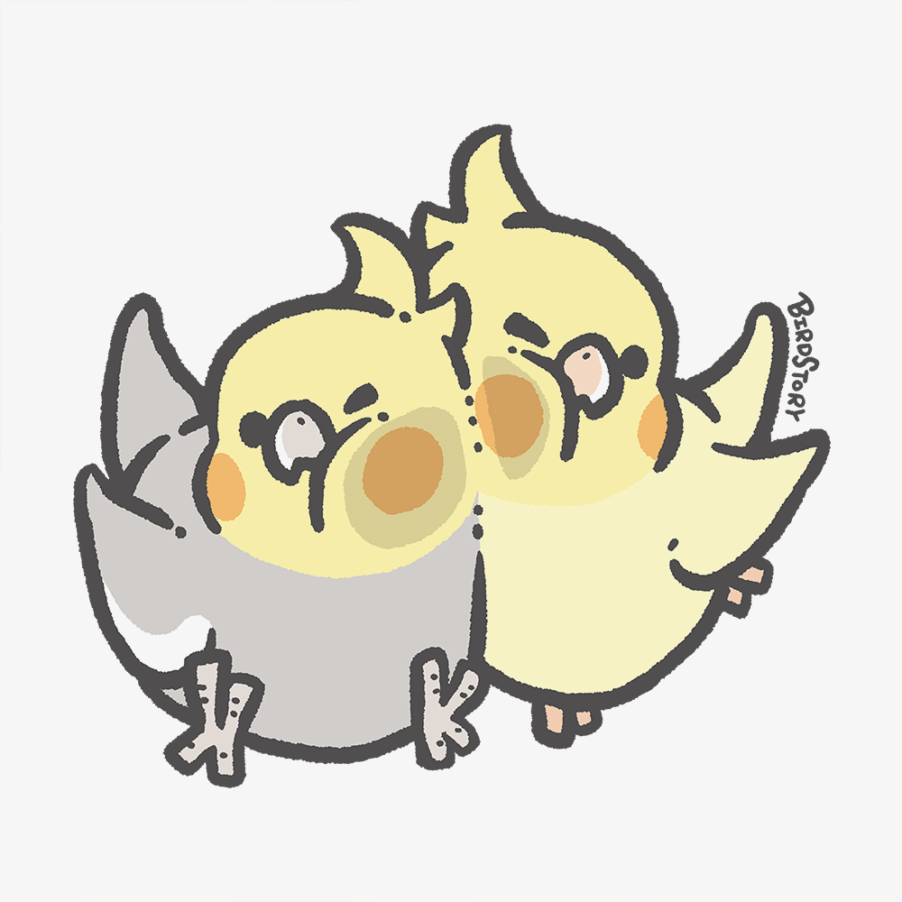 トートバッグ むぎゅ オカメインコ