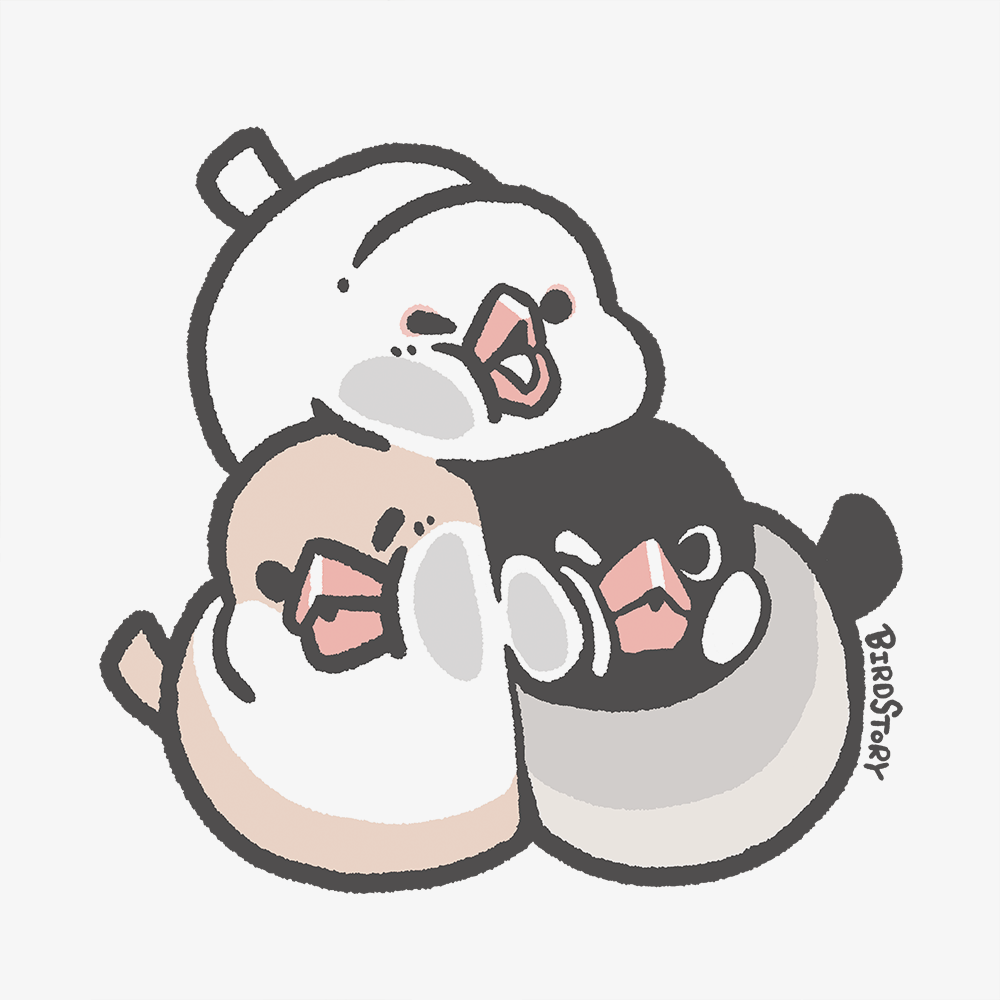 トートバッグ むぎゅ 文鳥