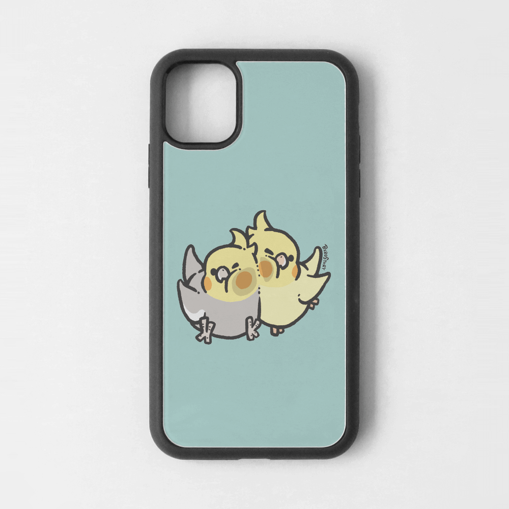 iPhoneカバー ブルー