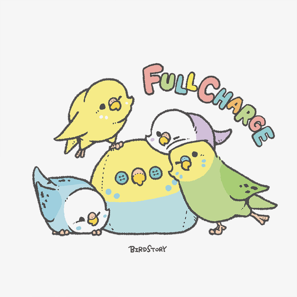 トートバッグ BIRD SLEEP フルチャージで元気いっぱい セキセイインコ