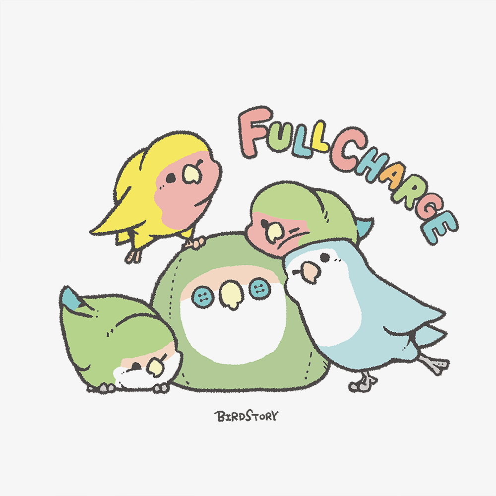 トートバッグ BIRD SLEEP フルチャージで元気いっぱい コザクラインコ