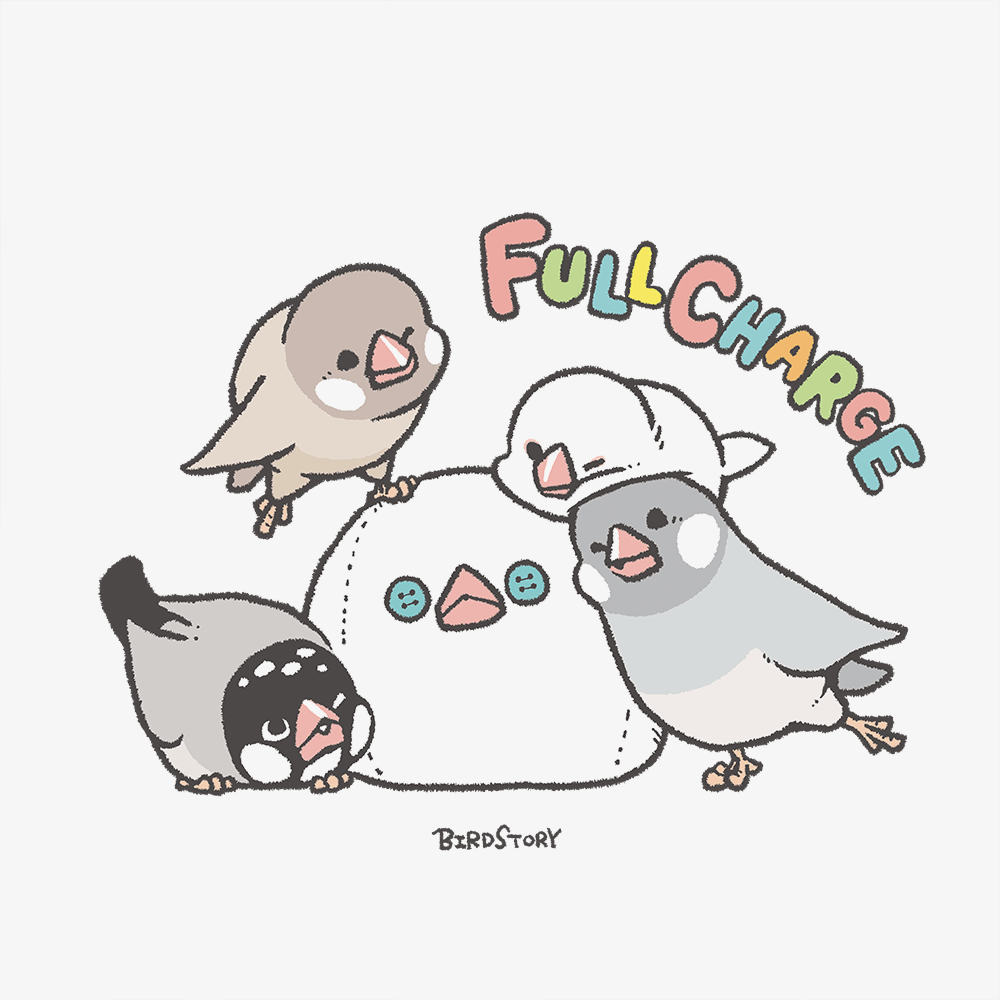 トートバッグ BIRD SLEEP フルチャージで元気いっぱい 文鳥