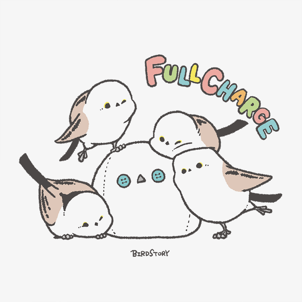 トートバッグ BIRD SLEEP フルチャージで元気いっぱい シマエナガ