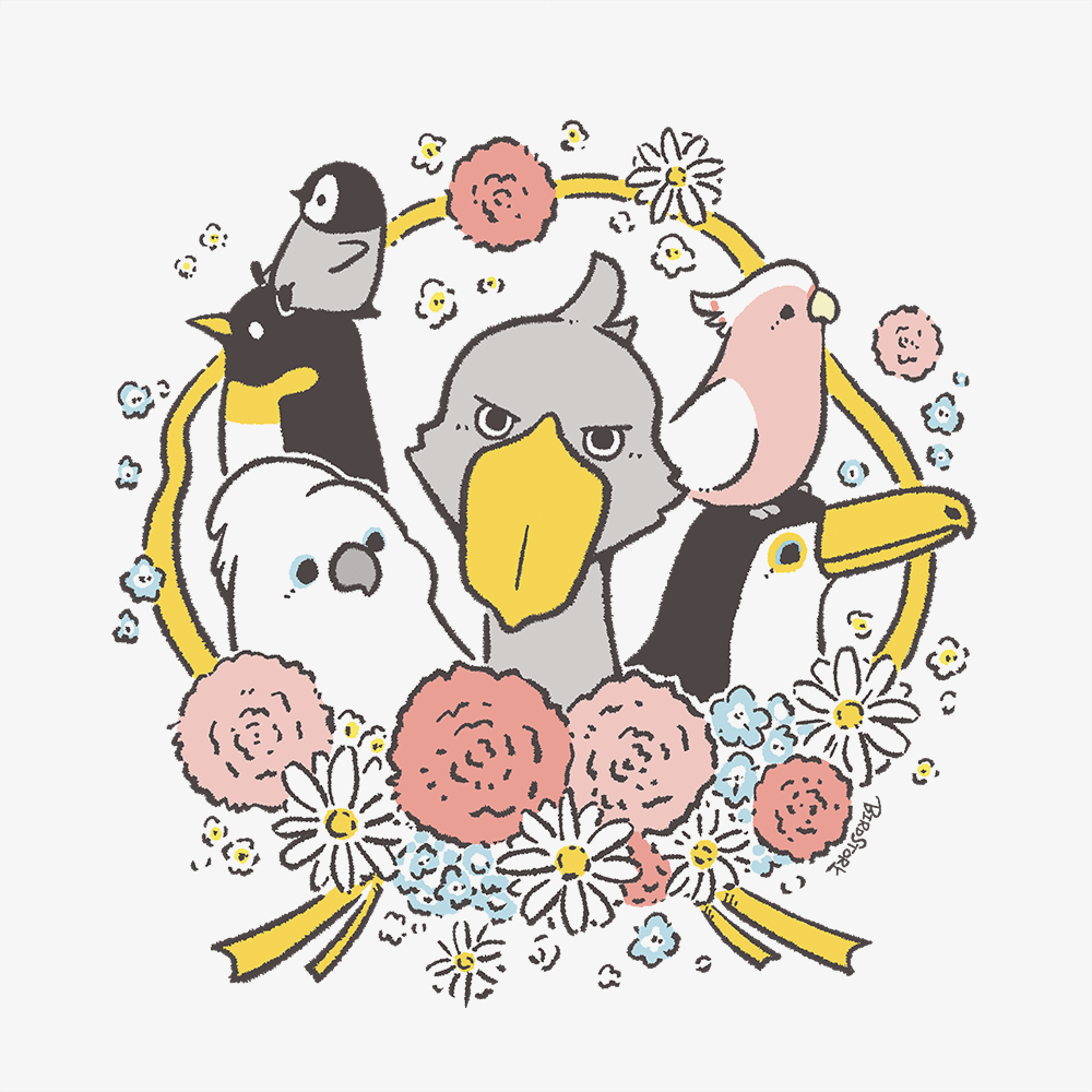 トートバッグ カーネーション 母の日 Ribbon with Carnation 大きな鳥