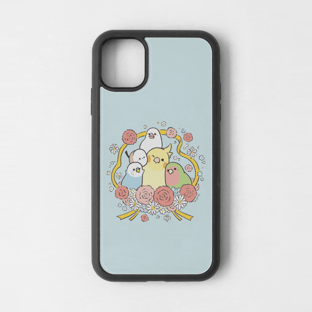 iPhoneカバー ブルー