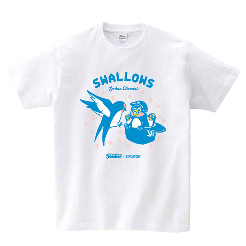 東京ヤクルトスワローズ SWALLOWS つば九郎 BIRDSTORY コラボレーショングッズ Tシャツ