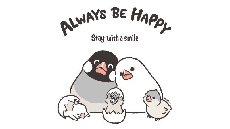 文鳥の日2025デザイン ALWAYS BE HAPPY