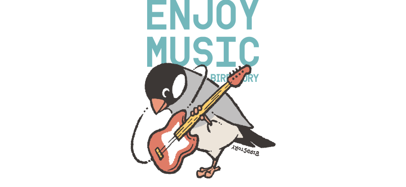 文鳥の日2025デザイン ENJOY MUSIC ベーシスト×桜文鳥