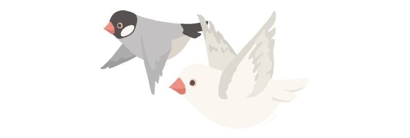 文鳥の日2025デザイン FLYING BIRD