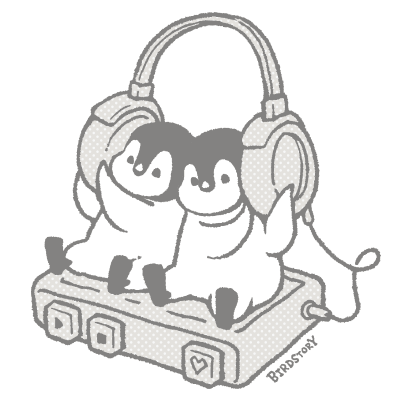 headphones コウテイペンギン