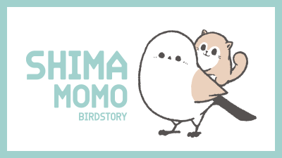 シマエナガとエゾモモンガ SHIMAMOMOシマモモ