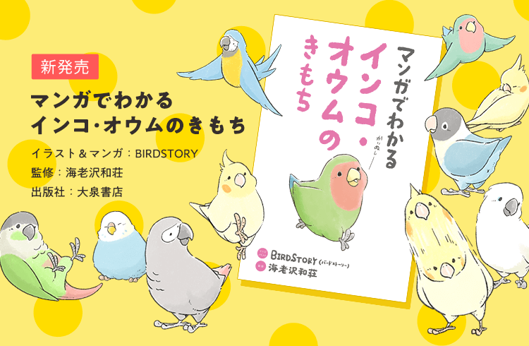 マンガでわかるインコ・オウムのきもち 書籍 新発売 横浜小鳥の病院 海老沢和荘先生