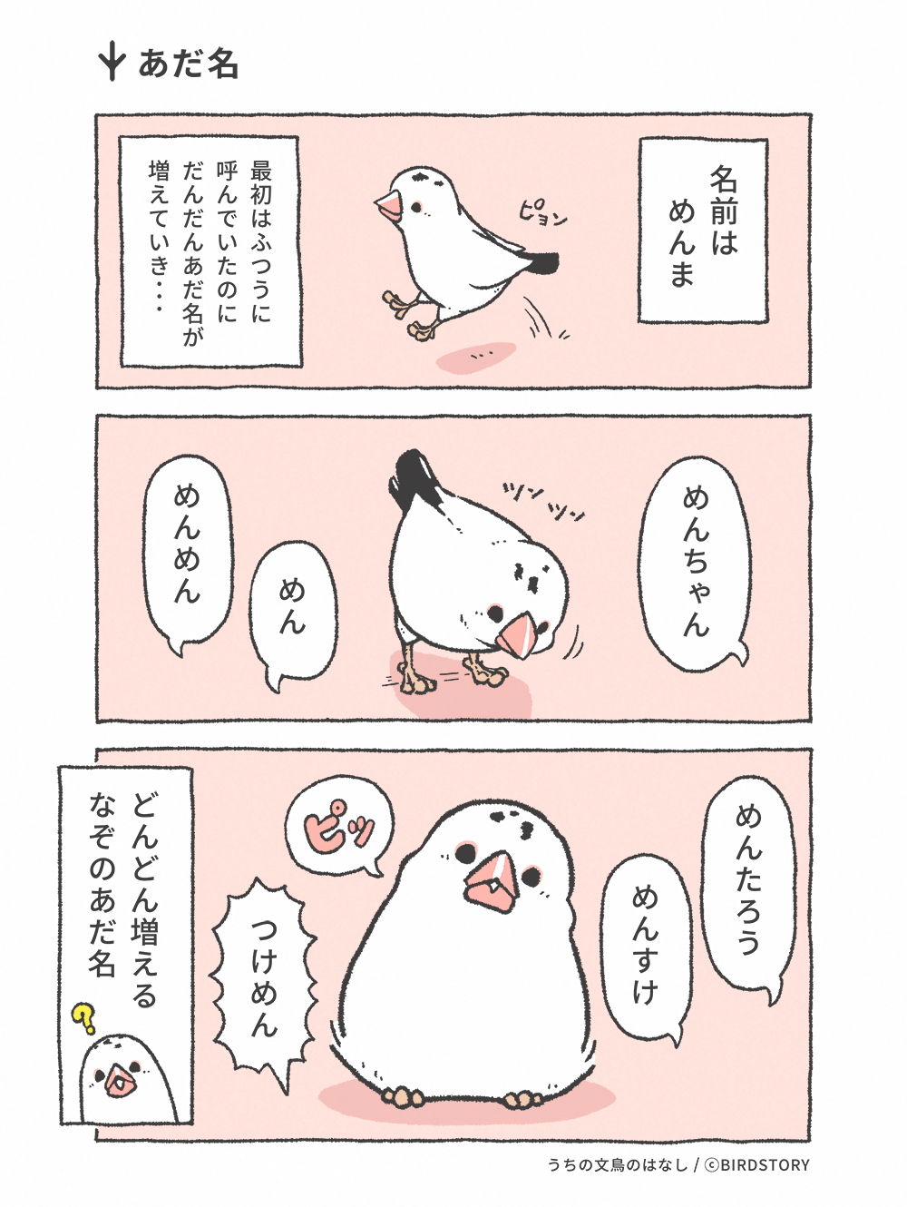 うちの文鳥のはなし 第18羽 あだ名